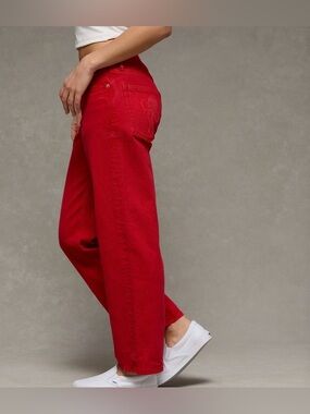 American Eagle Outfitters Red Straight Leg Jeans - Women